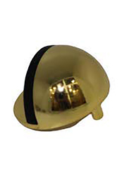 Robustline Half Round Floor Mount Door Stopper for Babies, 40mm Dia, Gold Plated Finish
