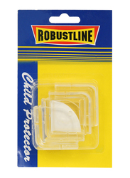 Robustline Self Adhesive Furniture Corner Edge Guard Protector, 4 Pieces, Clear