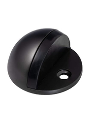 Robustline Half Moon Oval Floor Door Stopper with Rubber Bumper for Babies, Matt Black