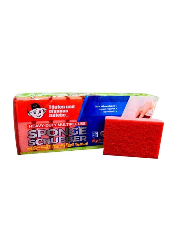 

AKC Sponge with Scourer, 10 Pieces, Red