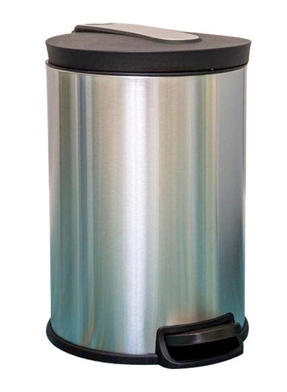 

Eko Stainless Steel Bin with Pedal, 5 Liters, Silver/Black