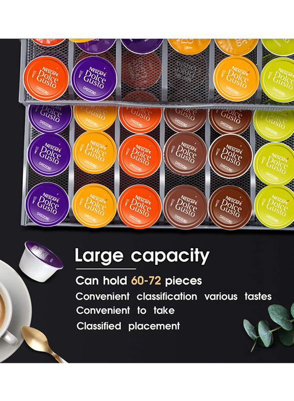 1Chase Double Layer Coffee Capsule Holder Drawer, Black