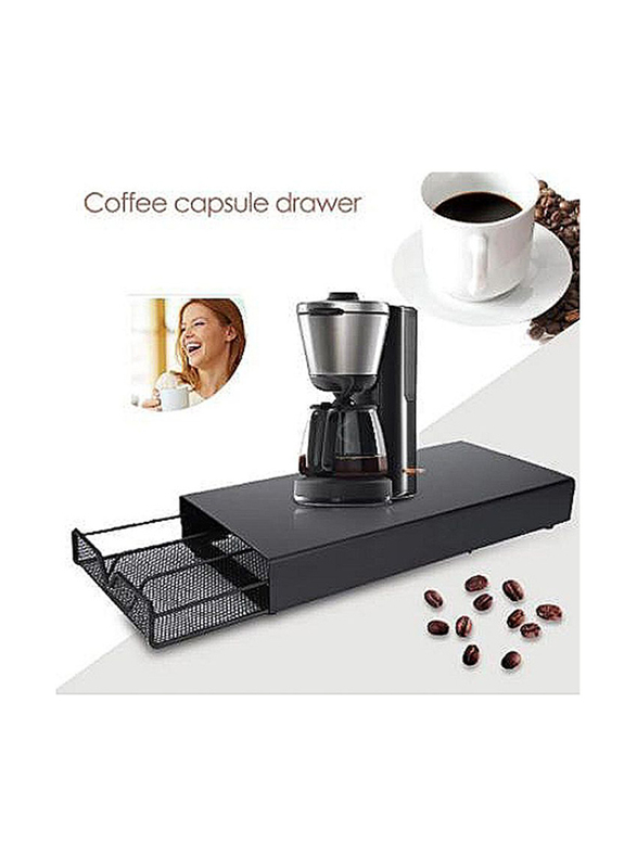 1Chase 40 Nespresso Coffee Capsule Holder With Drawer, Black