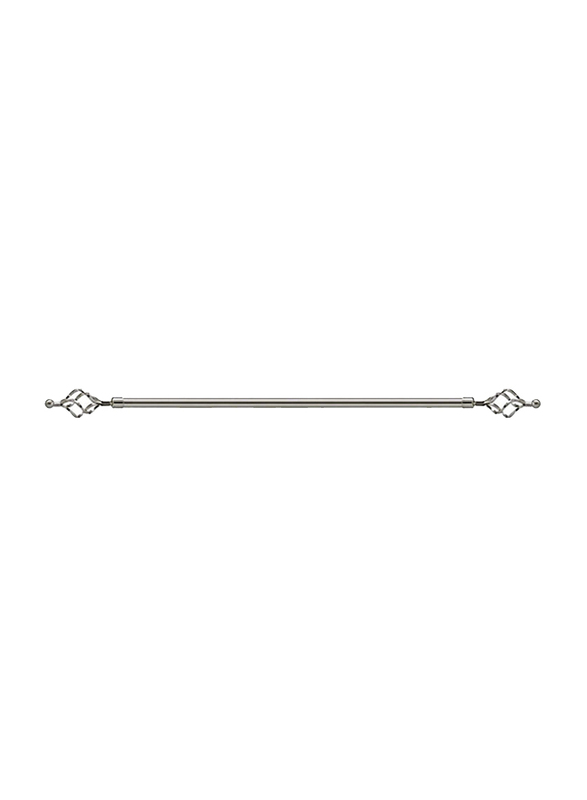 3-Meter Adjustable Metal Curtain Rod, 300S, Silver