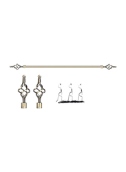 Lushh 3-Meter Adjustable Anti Brass Roman Pipe Single Bar Curtain Rod, 300AB, Light Gold