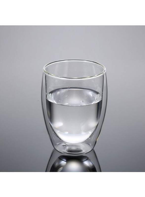 350ml Glass Heat Resistant Double Wall Everyday Drinkware Glass, Clear