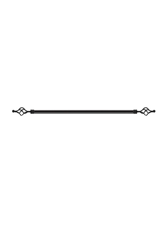 3-Meter Adjustable Curtain Rod Pipe, 51.2 x 8.7 x 11inch, 300B, Black