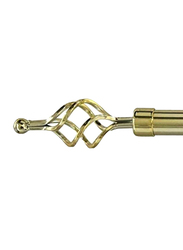 Lushh 3-Meter Adjustable Roman Pipe Single Bar Curtain Rod, 300G, Gold