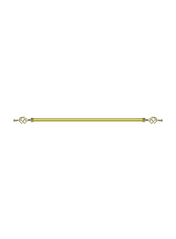 Lushh 3-Meter Adjustable Roman Pipe Single Bar Curtain Rod, 300G, Gold