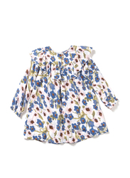 Poney Long Sleeve Dress for Girls, 18-24 Months, Blue
