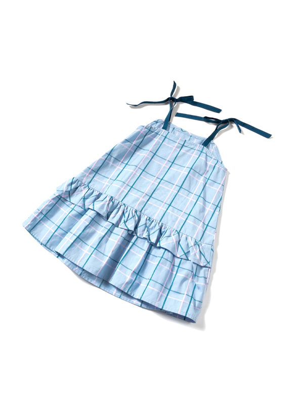 Poney Sleeveless Dress for Girls, 5-6 Years, Blue