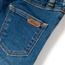 Poney Denim Jeans for Girls, 0-6 Months, Blue
