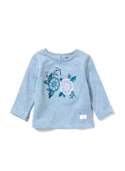 Poney Long Sleeve Sweatshirt for Girls, 1-2 Years, Blue