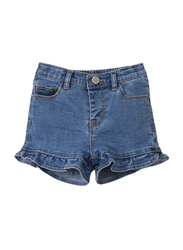 Poney Denim Shorts for Girls, 12-18 Months, Blue