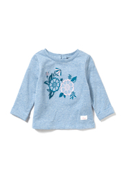 Poney Long Sleeve Sweatshirt for Girls, 9-10 Years, Blue
