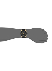 Fossil Machine Analog Watch for Women with Leather Band, Water Resistant, FS5263, Black