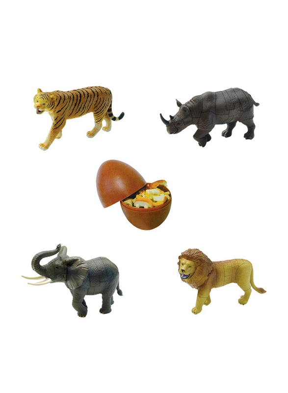 

Magic Puzzle 4-Pieces Educational Assorted 3D Animal Toy Egg Puzzle