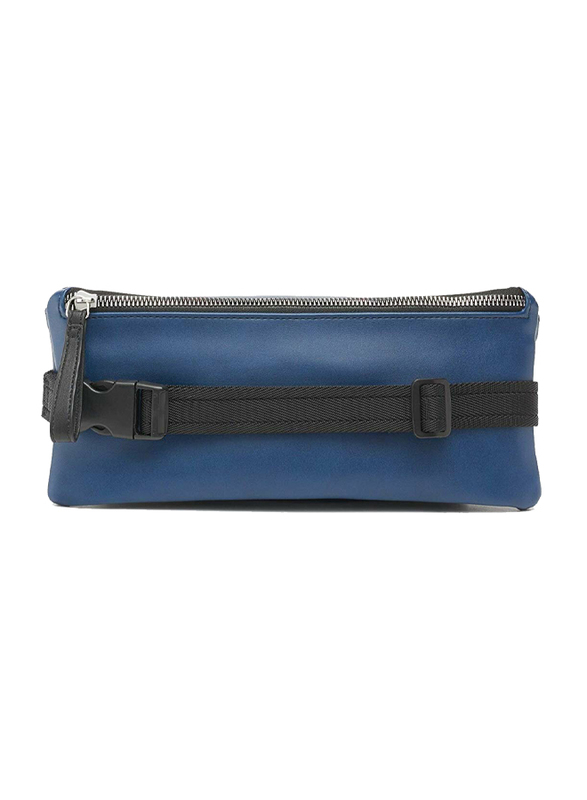 Calvin Klein Celia Vegan Synthetic Leather Water Resistant Fanny Pack Belt Bag for Women, Blue