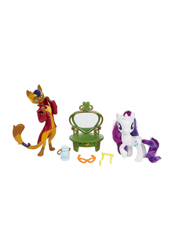 

Generic My Little Pony The Movie Rarity and Capper Dapperpaws Styling Friends Set Toys for Girls, Multicolor