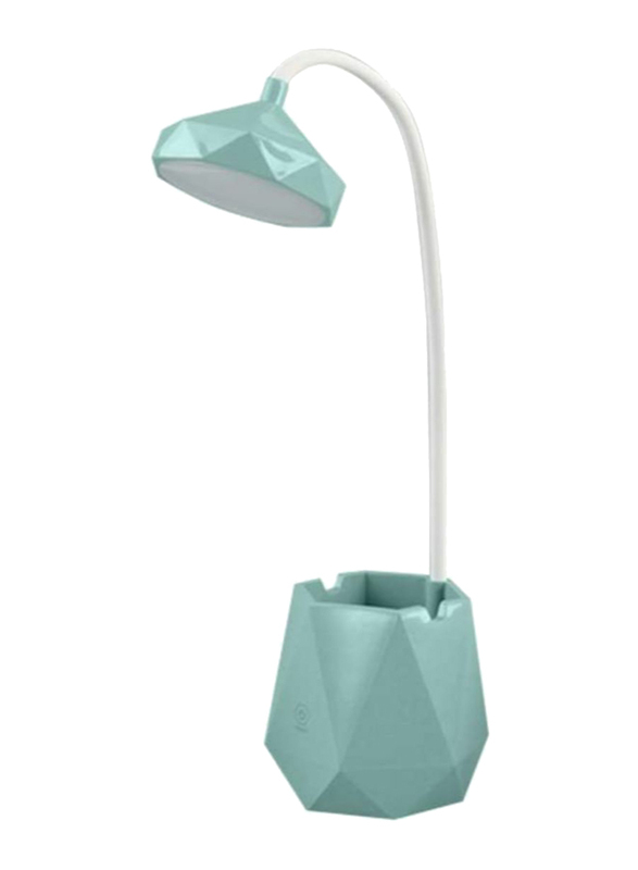 UK Plus Touch-Sensitive Flexible Table Lamp with Multi-Light Stationery & Mobile Holder, Green