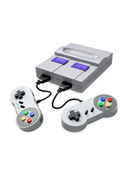 UK Plus KidKit Retro Game Console, With Built-in 400 Classic Games and Two Joysticks, Grey