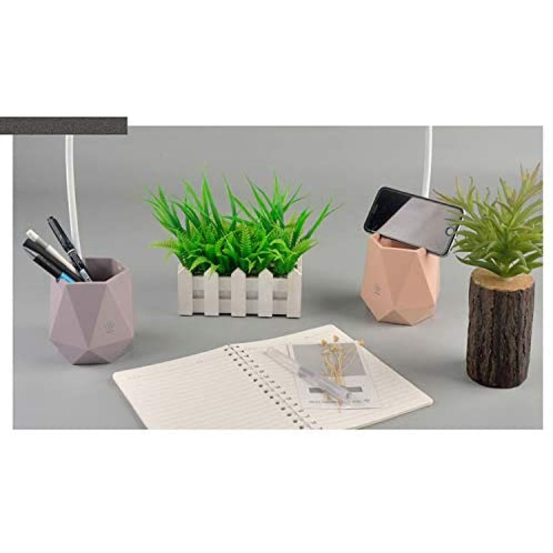 UK Plus Touch-Sensitive Flexible Table Lamp with Multi-Light Stationery & Mobile Holder, Purple