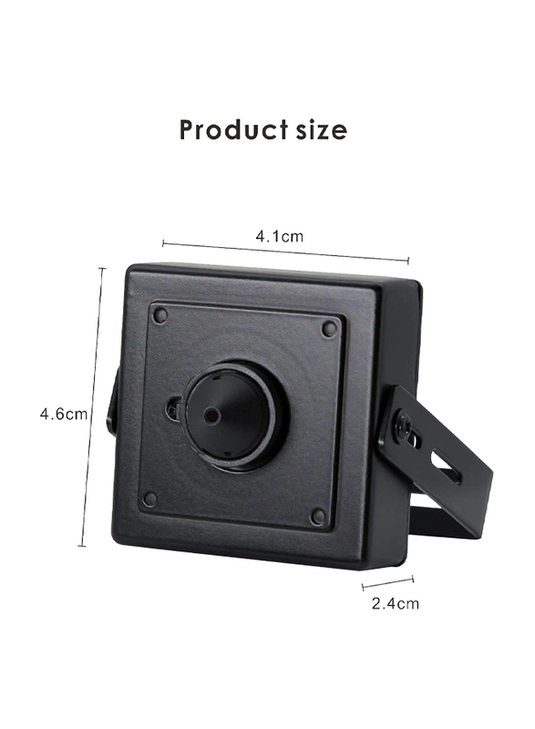 UK Plus Full HD Super CCTV Color Image Miniature Security Camera, 2.4MP, Black