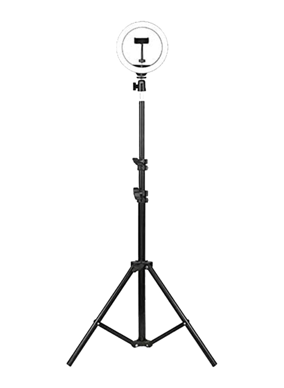 UK Plus 10 inch Selfie Ring Light with Tripod Stand for Smartphones, 60cm, Black