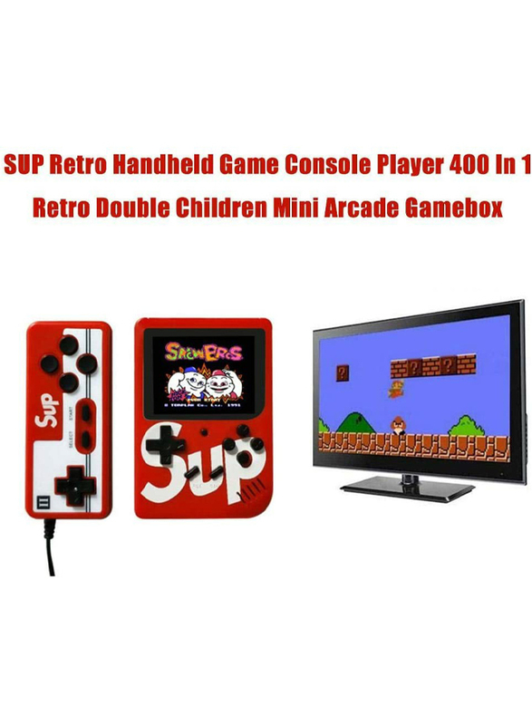 Sup Retro Portable Mini Handheld Game Console, With 400-in-1 Games, Red