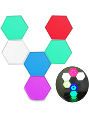 UK Plus Hexagon Splicing RGB Hexagonal Touch Sensitive Wall Lights, Multicolor