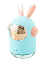 UK Plus Mini Bunny Shape Humidifier, 350ml, with USB Charge and Eye Friendly Multi-Light Night, Blue