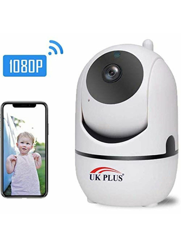 UK Plus 1080P WiFi/Wireless Full HD IP Home & Office Security CCTV Surveillance, White