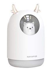 UK Plus USB Aroma Mini Portable Humidifier, 300ml, with 7 Color LED Night Light, White