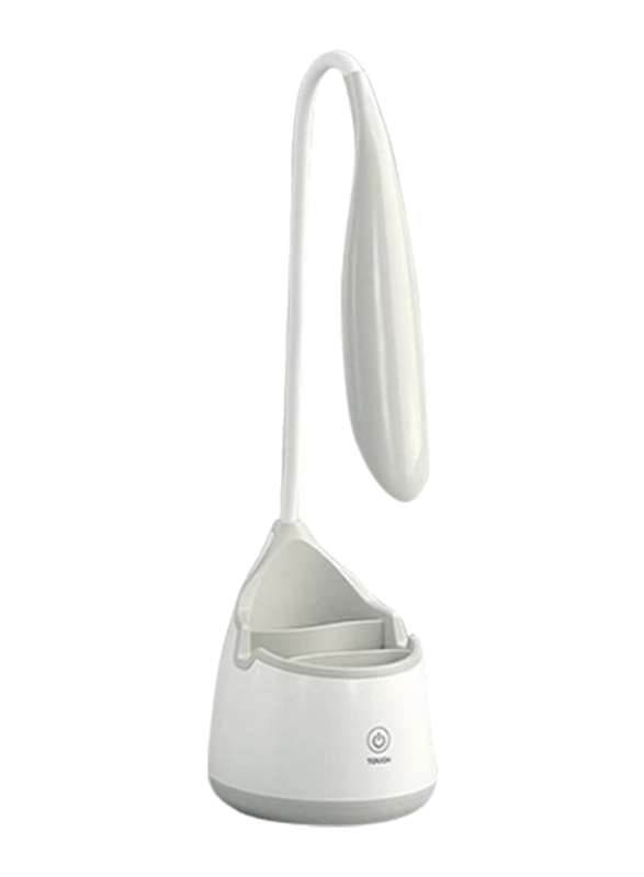 UK Plus Touch Sensitive LED Flexible Table Lamp with Multi Light Stationery & Mobile Holder, Grey