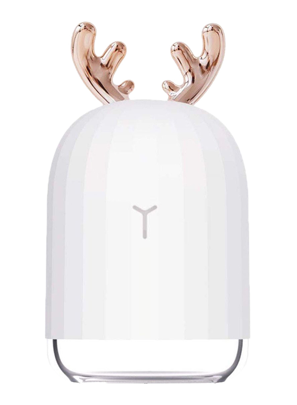 UK Plus Aroma Humidifier, 300ml, with Adjustable Mode and 7 Color Changing LED Lights, White