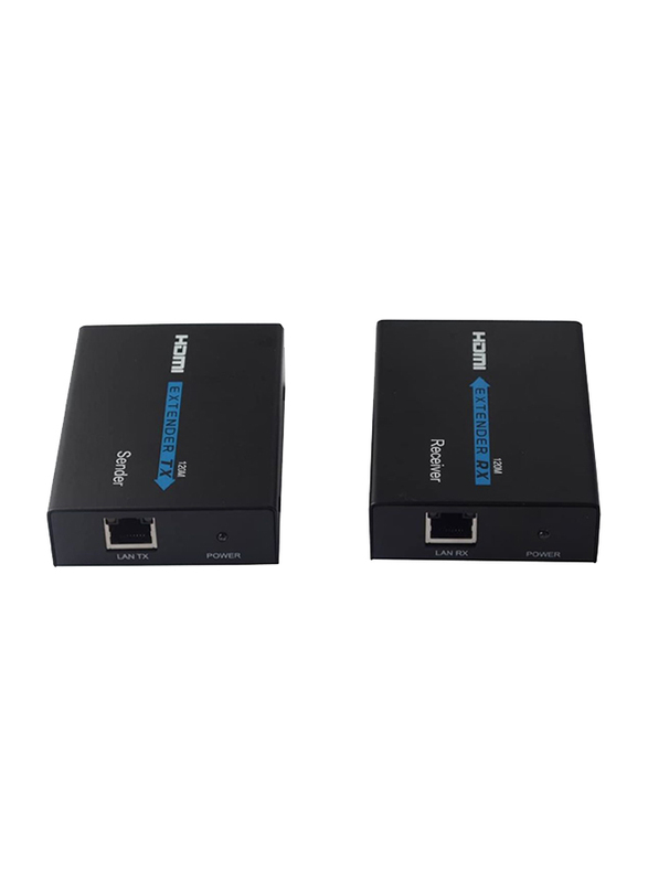 UK Plus General 120M HDMI Extender, HDMI Single Cable Extender 120M HDMI Extender IR Audio & Video Cables, Black