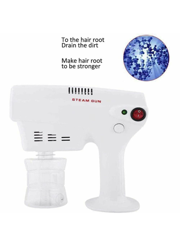 UK Plus Portable Anion Blu-Ray Nanometer Spray Handheld Steam Gun, White