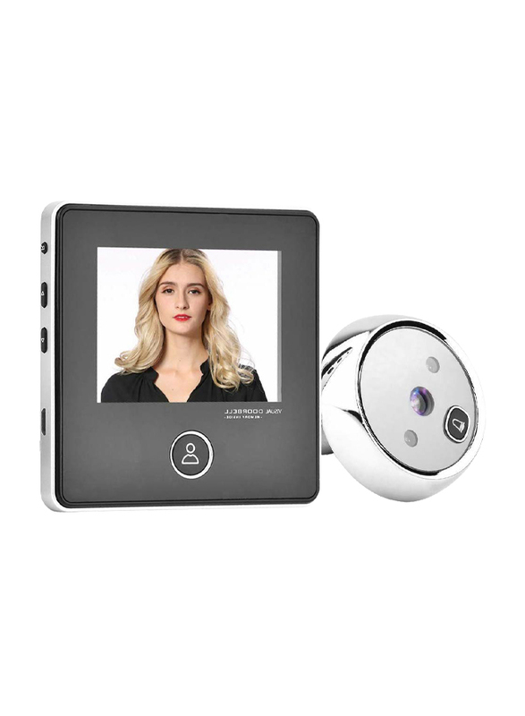 UK Plus DIY Home & Office Security Camera Doorbell, With 3 inches TFT LCD Screen, White