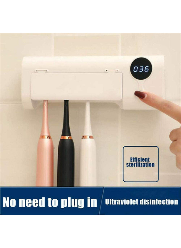 UK Plus UV Toothbrush, Sanitizer Wall Mounted Holder with Sterilizer & Disinfection Function, One Size