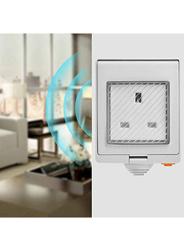 Sonoff S55 WiFi UK Standard Smart Waterproof Socket with Wireless APP Control, AC100-240V, White