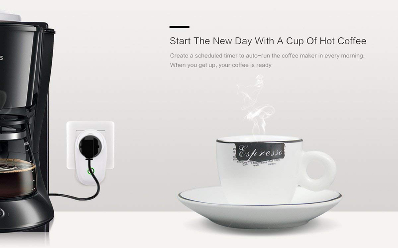 Sonoff S26 WiFi Smart Socket with Wireless Remote Control Plug Compatible with Alexa, PLUG-EU-F, White