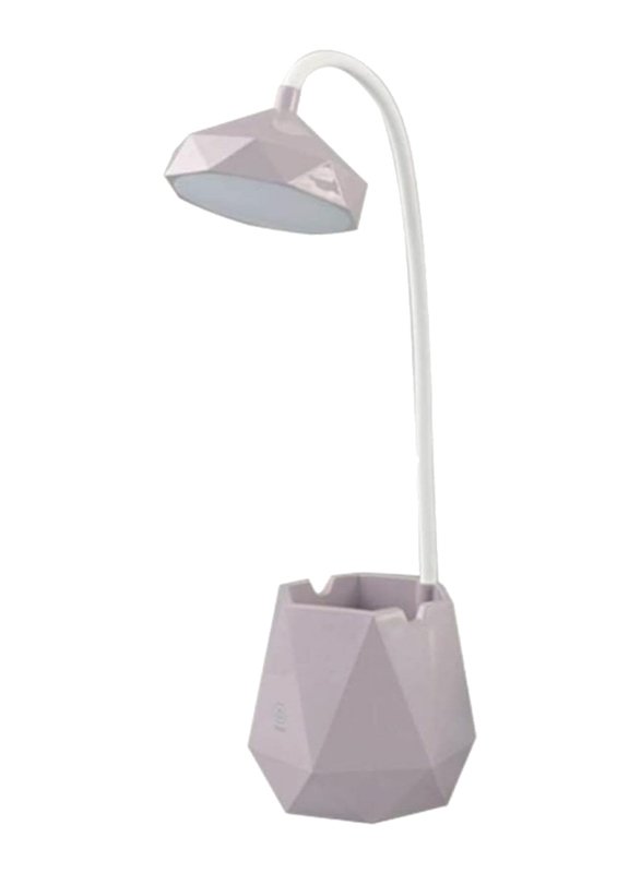 UK Plus Touch-Sensitive Flexible Table Lamp with Multi-Light Stationery & Mobile Holder, Purple