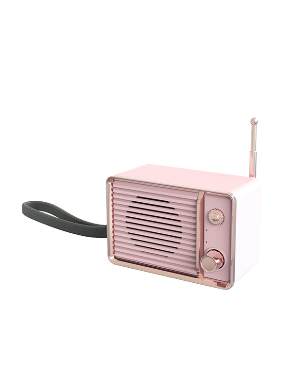 UK Plus Wireless Bluetooth Speaker with Built-In Battery, Pink
