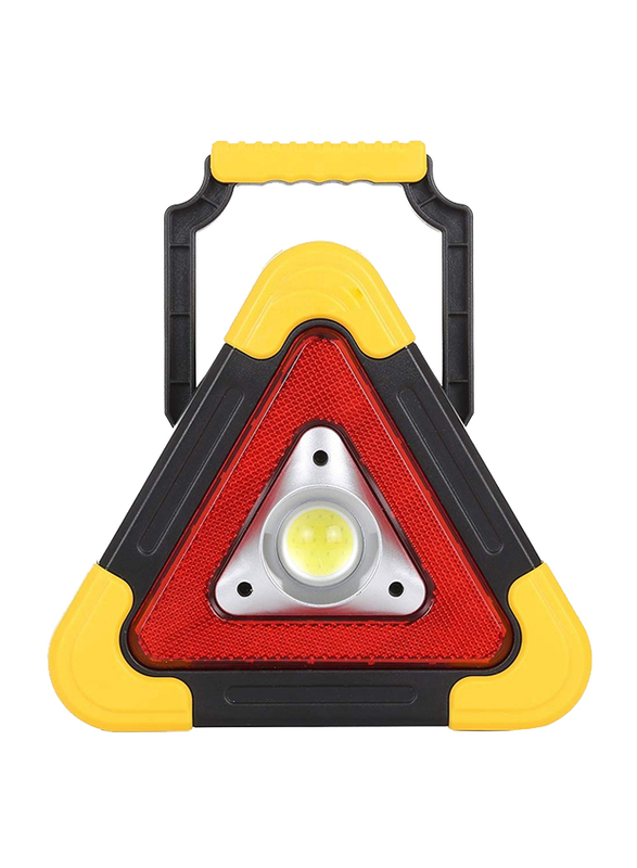 UK Plus Portable Multifunction Triangle Flood LED Emergency Light, Black/Yellow