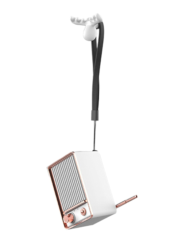 UK Plus Wireless Bluetooth Speaker with Built-In Battery, White