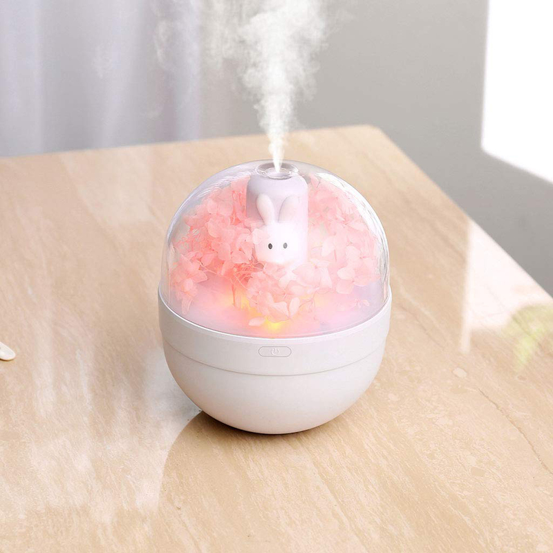 UK Plus Rabbit Aroma Humidifier, 280ml, Essential Oil Diffuser, Pink