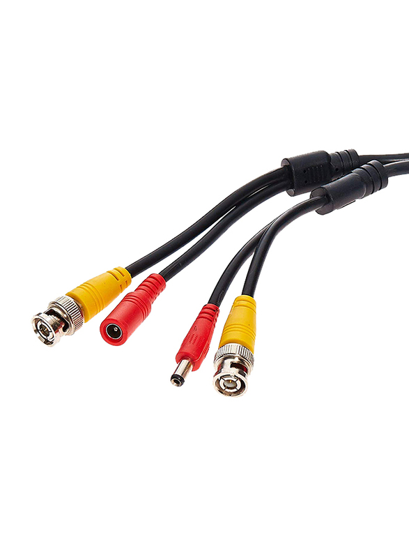 UK Plus 20-Meter RG59 Coaxial Cable for Surveillance Cameras, Black