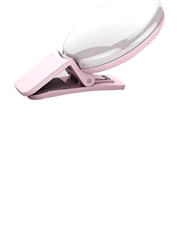 UK Plus Portable Mini Rechargeable Selfie Ring Light for Smartphones, Pink