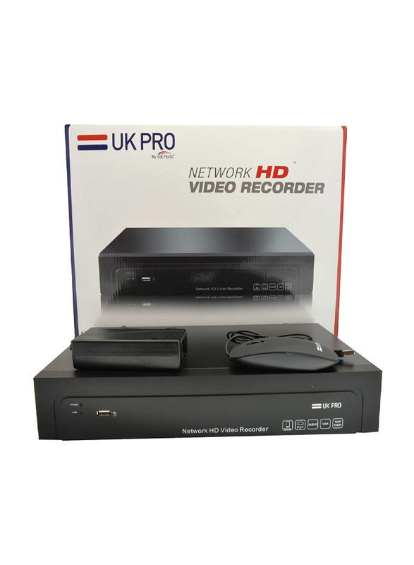 UK Plus 4K 8CH POE NVR for POE Network Video Recorder, Black