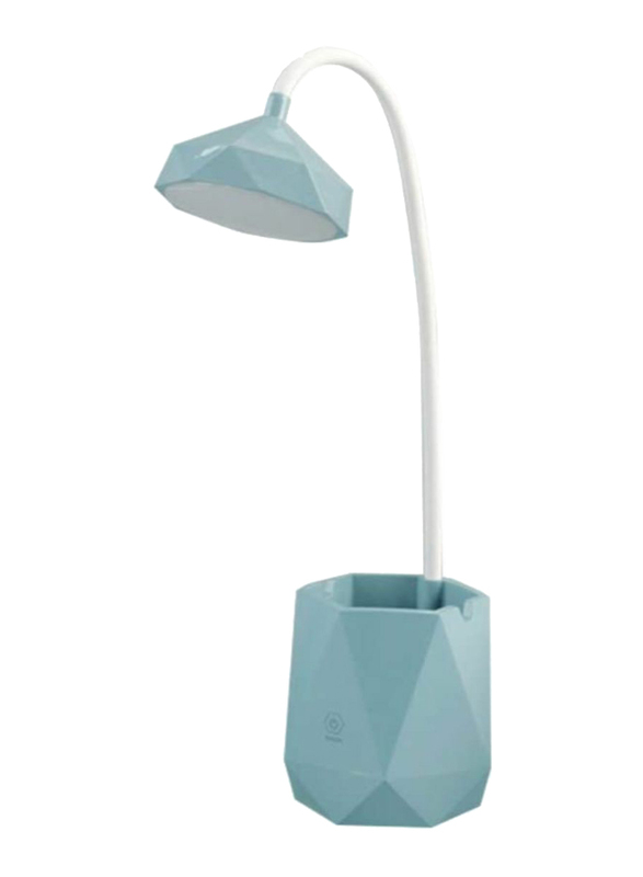 UK Plus Touch-Sensitive Flexible Table Lamp with Multi-Light Stationery & Mobile Holder, Blue